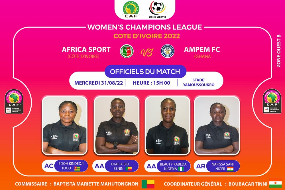 LDC-Féminine CAF UFOA B (Q): Kindédji Edoh en demi-finale